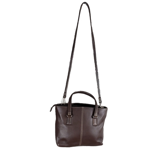 Fossil Lightly Pebbled Brown Leather Crossbody/Shoulder Bag - Picture 6 of 10